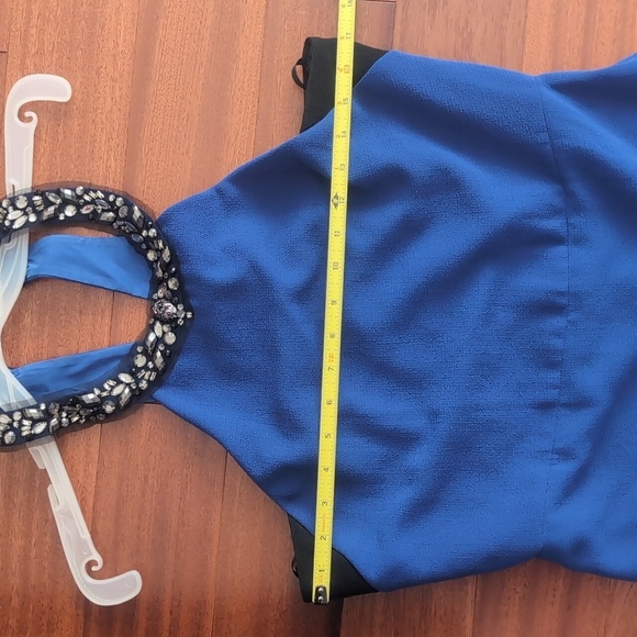 BCBGMaxAzria Halter dress - rhinestones - Blue - Picture 4 of 12